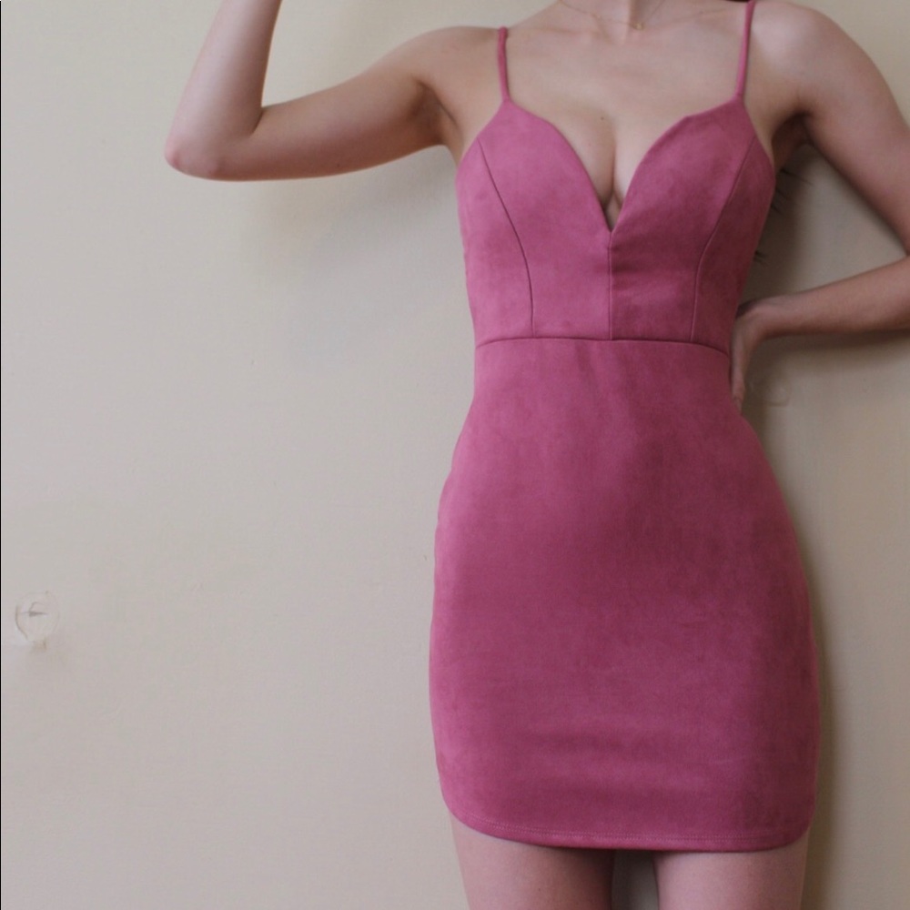 Windsor Mauve Suede Mini Dress